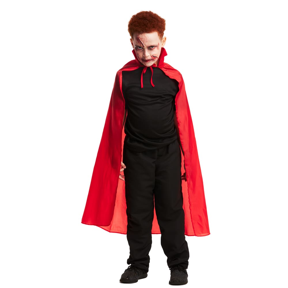 Fantasia de vampiro gótico conjunto de luxo para meninos, brindes de festa  de Halloween, fantasia, dramatização e cosplay, Vermelho, Small