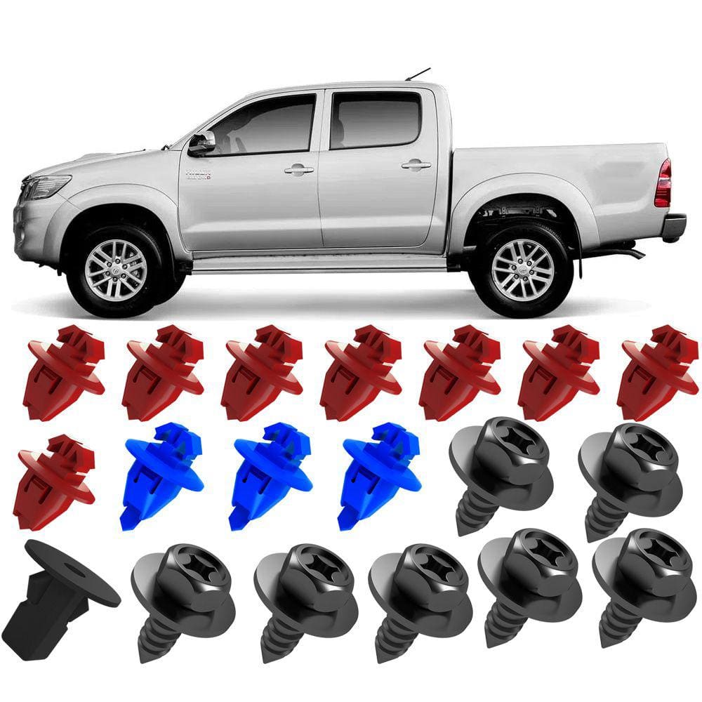 Kit Fixação Grampos Presilhas Moldura Do Paralama Traseiro Hilux 2011 2012 2013 2014 2015