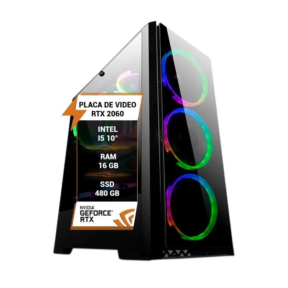 Pc Gamer Intel I5 10 Rtx2060 Ram 16Gb Ddr4 Ssd 480Gb