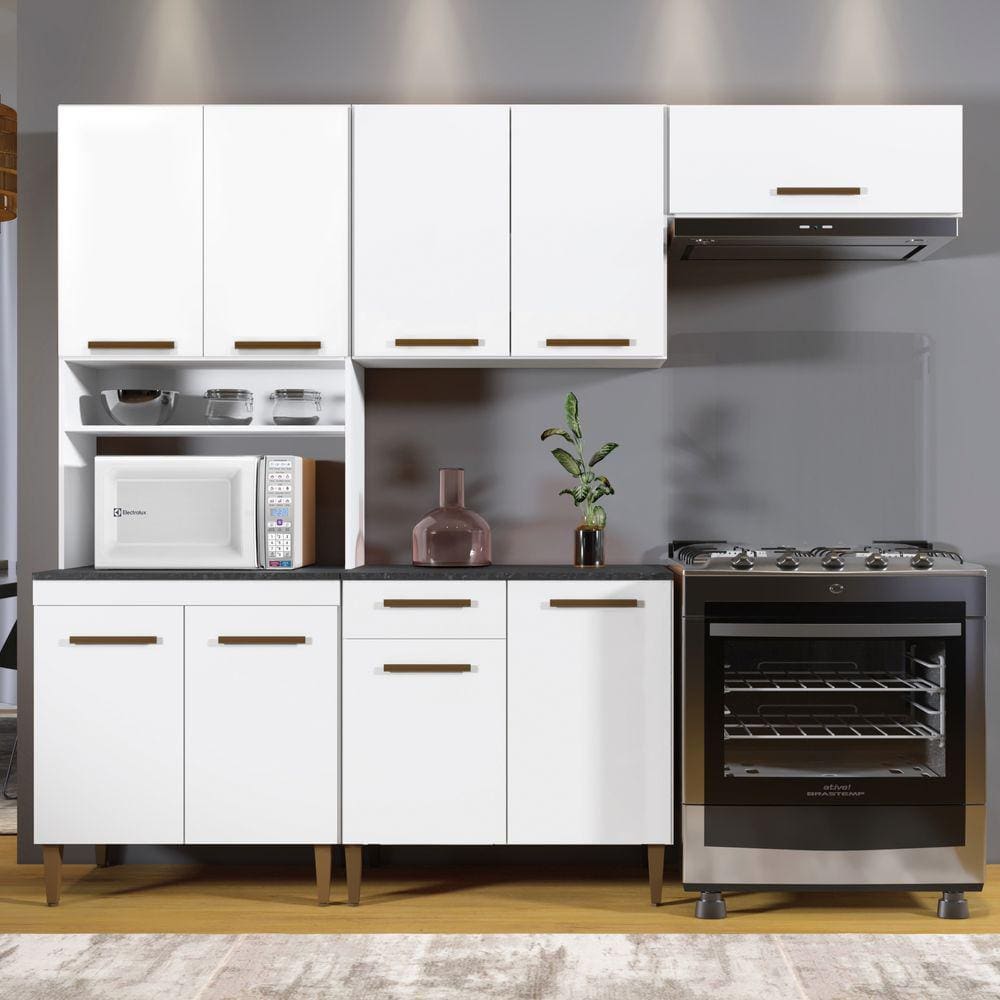 Cozinha Completa 9 Portas 1 Gaveta Atenas Branco