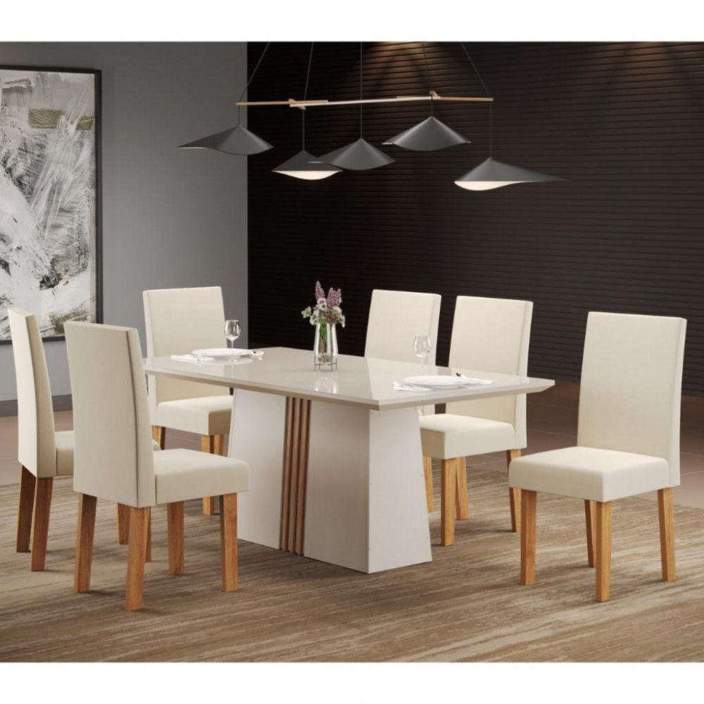 Conjunto Sala de Jantar Paola 6 Cadeiras Venus Viero