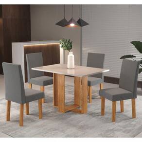 Conjunto mesa de jantar Cimol Adele 4 Cadeiras