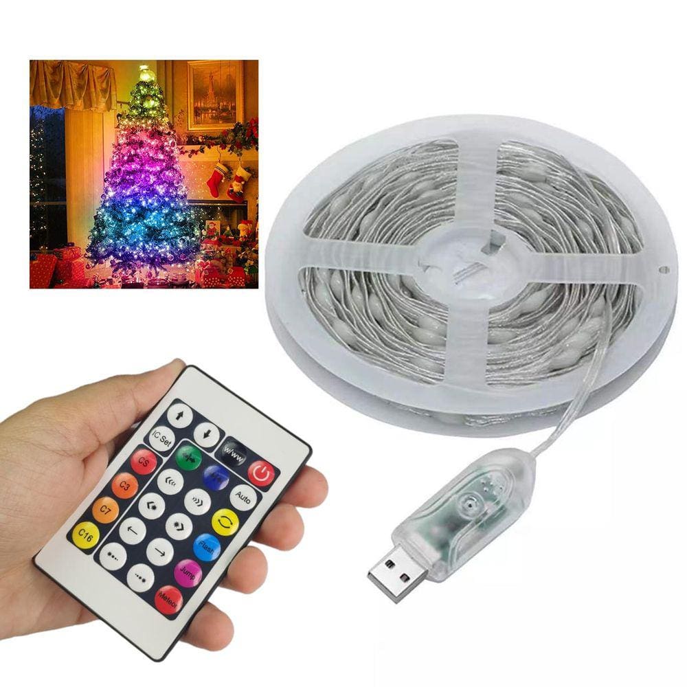 Fita Led Smart Aplicativo App Celular 20 Metros Cores RGB Ajustavel Fio de Fada Pisca Pisca Iluminaçao Gesso Natal Sanca Loja Casa Escada