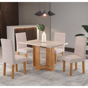 Conjunto mesa de jantar Cimol Adele 4 Cadeiras