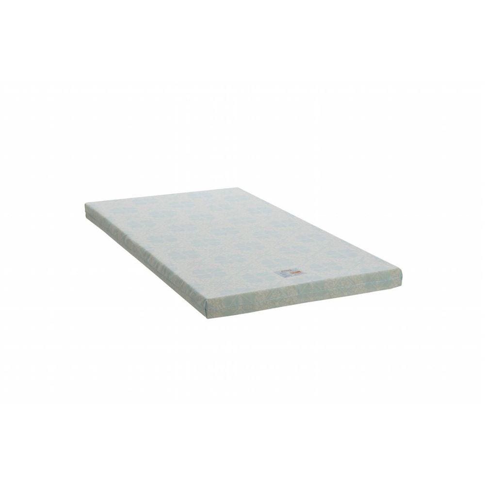 Colchonete Physical Solteiro Ortobom 88x188x04cm Branco/Azul