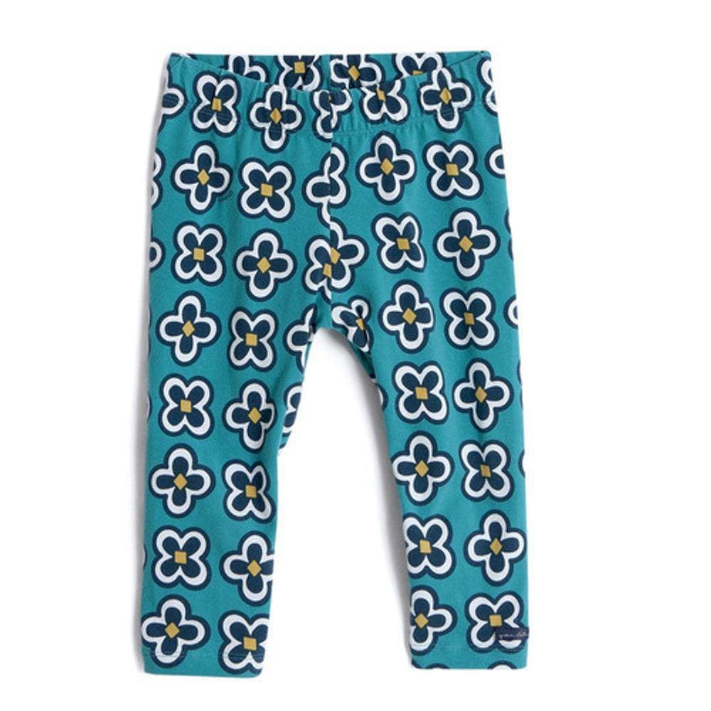 Calça Legging Infantil algodão Savana Turquesa Green