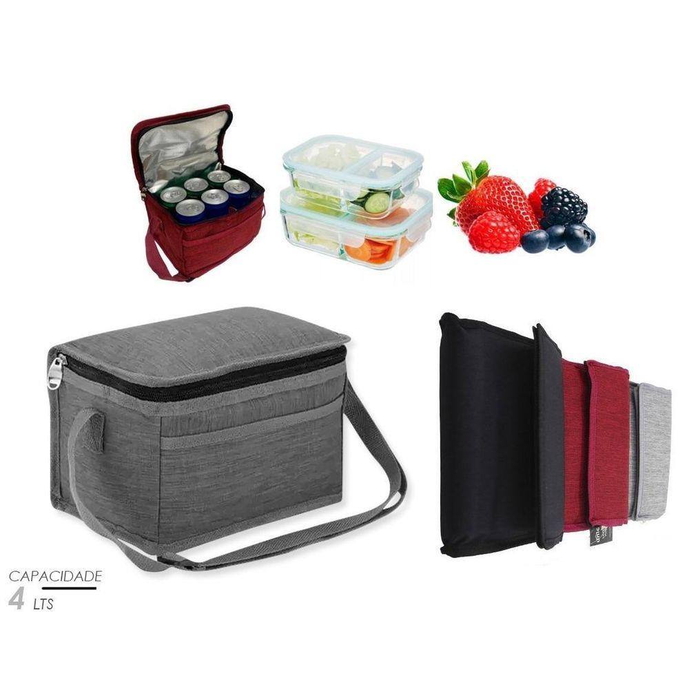 Bolsa Térmica Compacta Porta Marmita Lancheira E Academia