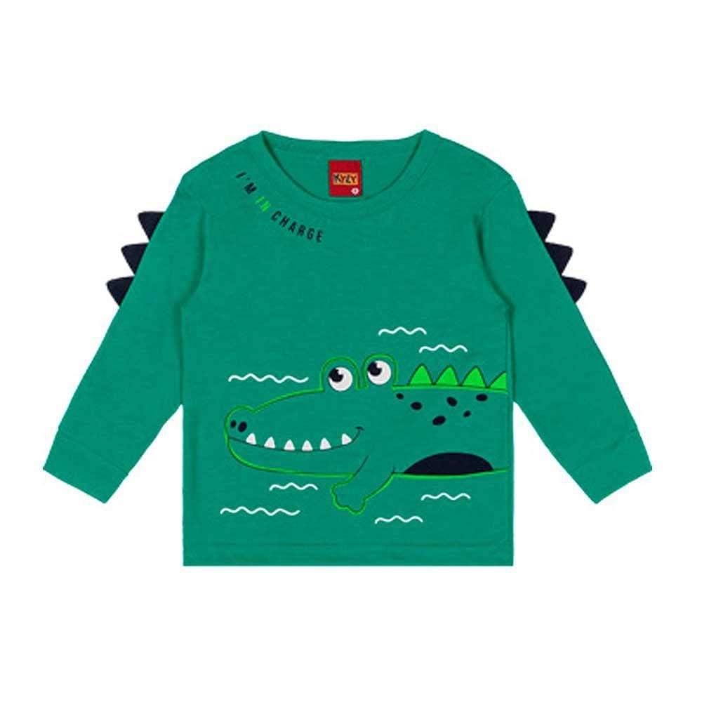 Camiseta Manga Longa Infantil Masculina Jacaré Kyly Ref: 208022 1/3