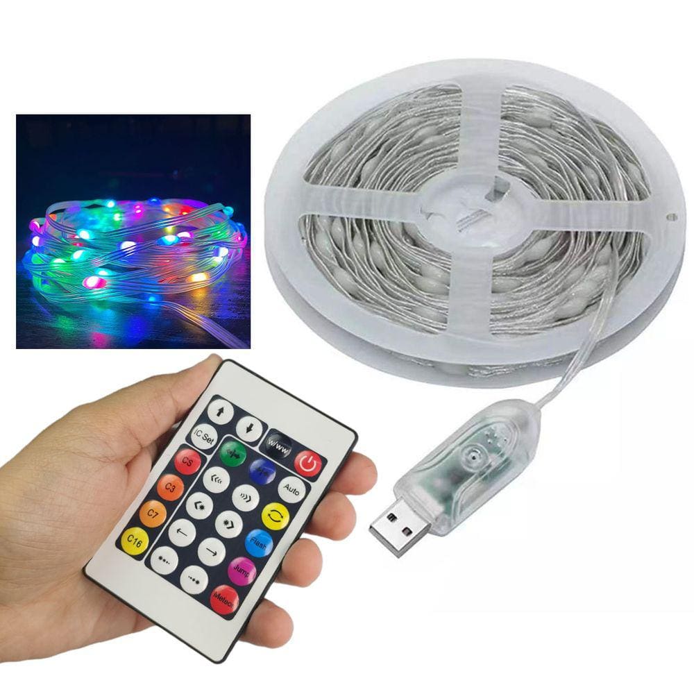 Fita Led Aplicativo App 5 Metros Celular Controle Cores RGB IP68 Decoraçao Natal Sanca Gesso Festa Sala Quarto Escadas Casa