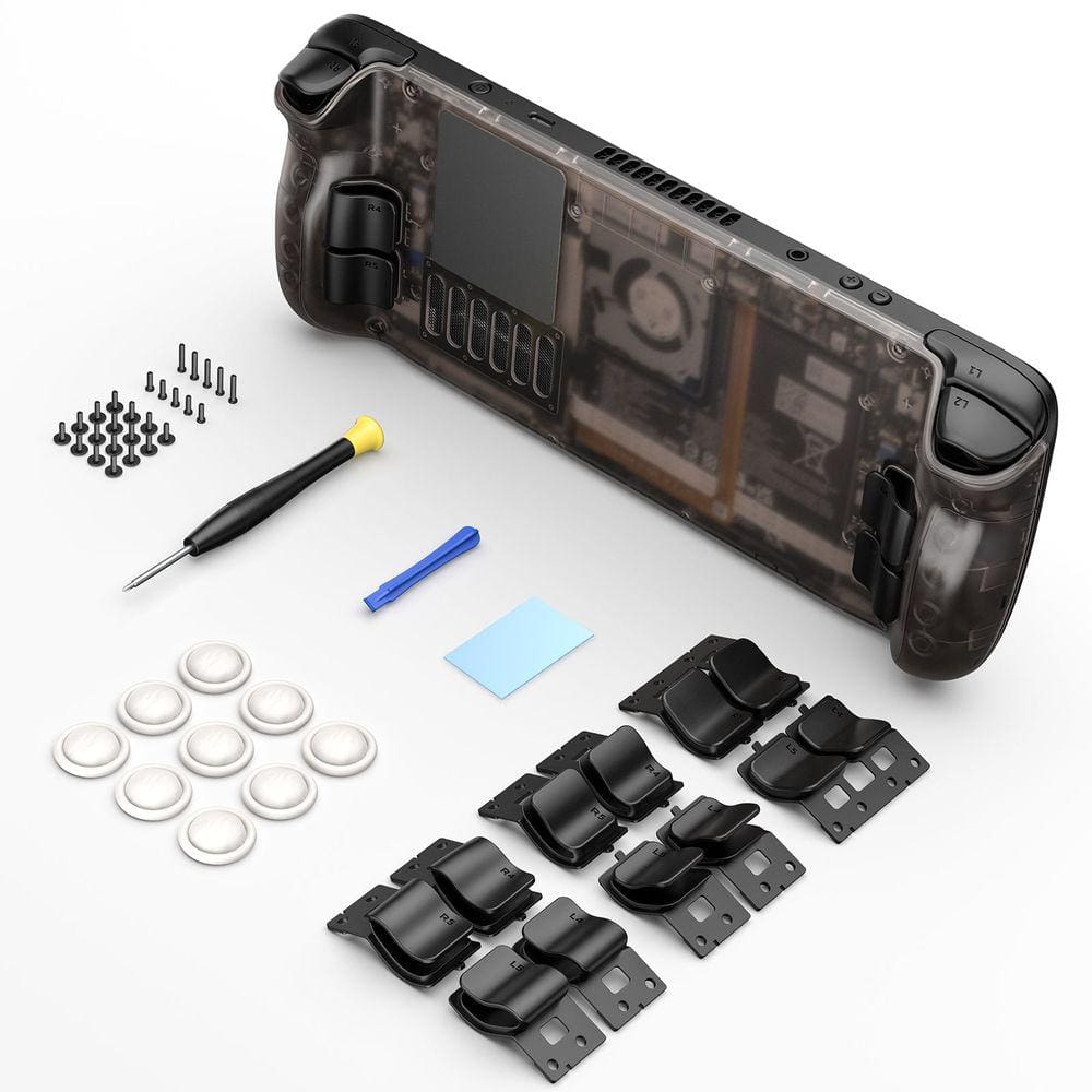 Capa Traseira para Steam Deck Jsaux Transparente DIY Botões