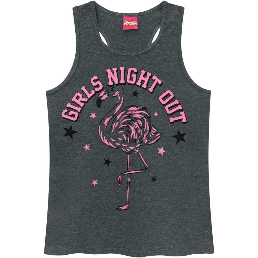 Regata Infantil Girls Night Out Meia Malha Feminina Amora Ref: 51.417 12/18