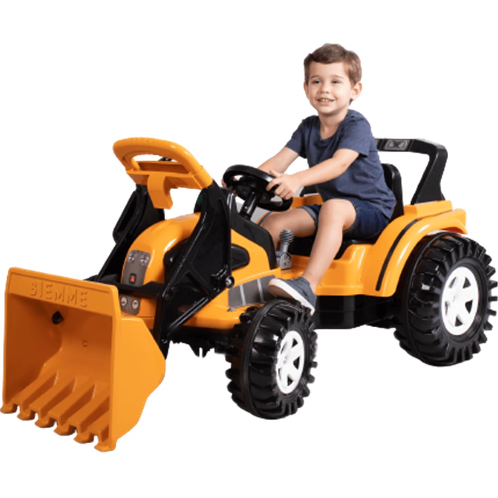 Tratorzinho de Pedal Infantil Biemme Big Boss com Pa Amarelo