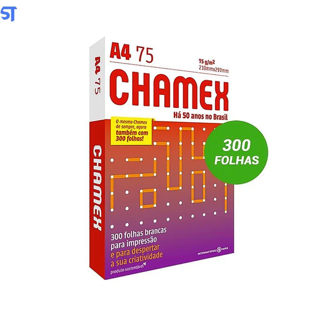 Papel Chamex A4 75g/m 210mm x 297mm Office Branco 300 Folhas