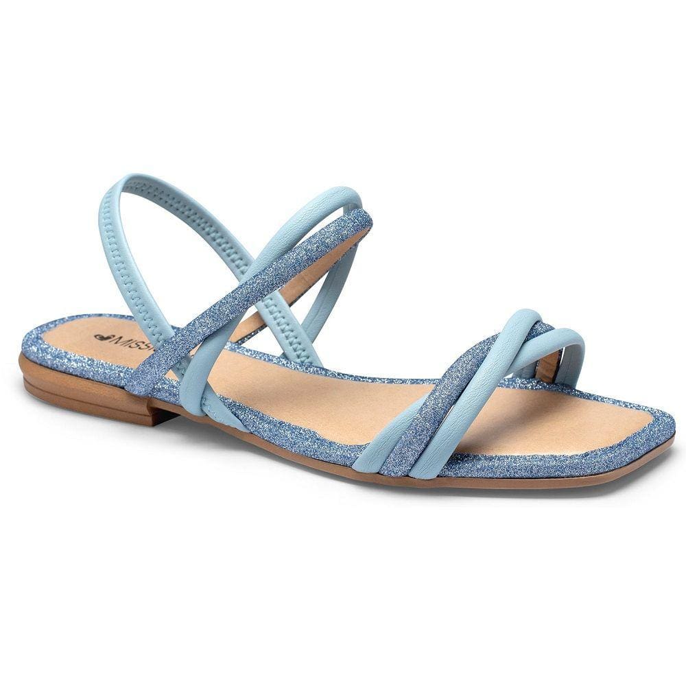 Sandália Rasteira Mississipi Q9662 Feminina - Azul