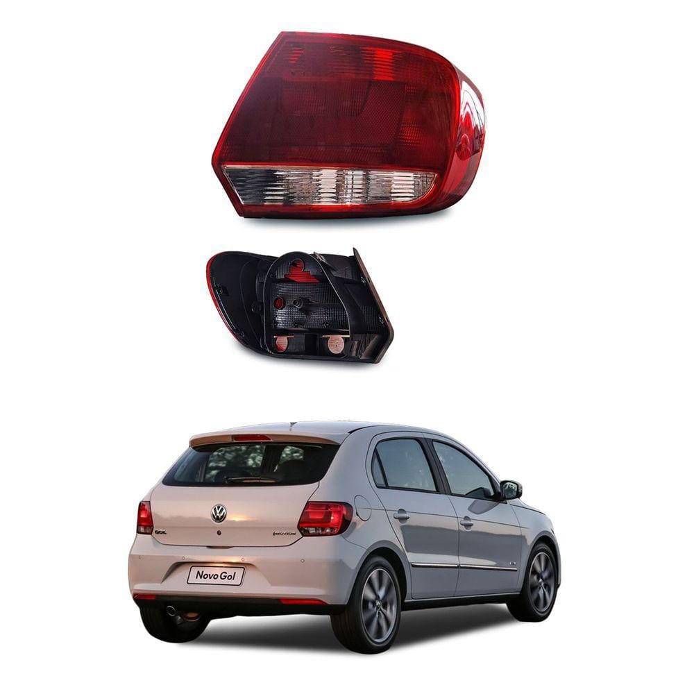 Lanterna Traseira LD Gol G6 Modelo Hella Bicolor 2013 A 2016