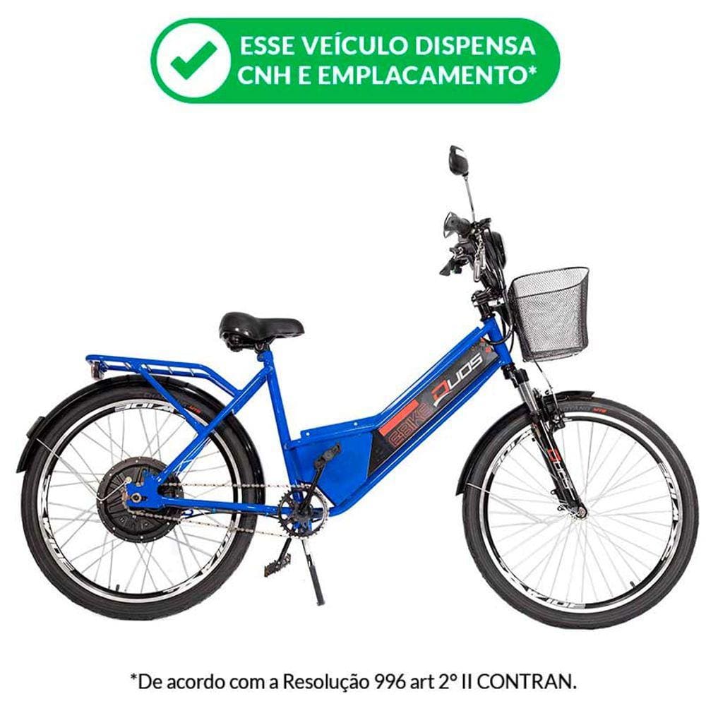 Bicicleta Elétrica - Confort - 800w Lithium - Azul - Duos Bikes