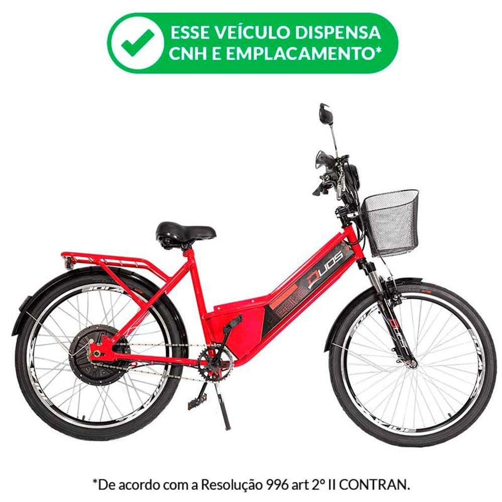 Bicicleta Elétrica - Confort - 800w - Vermelha - Duos Bikes