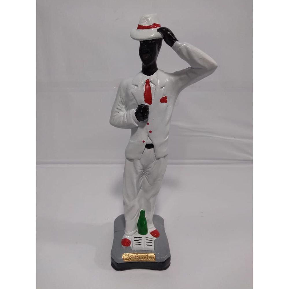 Imagem Ze Pilintra Mao no Chapeu Escultura Gesso 20 Cm