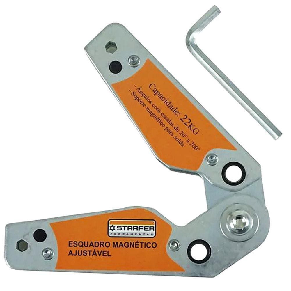 Esquadro Magnético Ajustável Soldagem 22Kg - Starfer