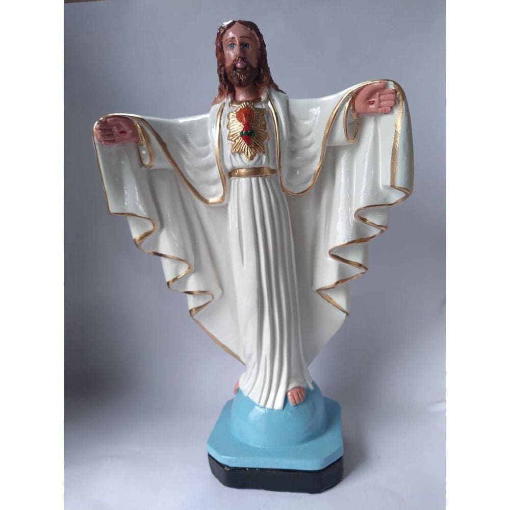 Imagem Oxala Escultura Estatua Mod 2 Gesso com 20 Cm