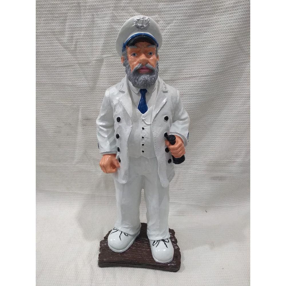 Imagem Marujo Branco Escultura Gesso Estatua 40 Cm