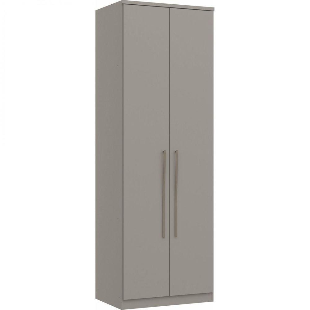 Módulo de Guarda Roupa 2 Portas 2 Gavetas com Cabideiro Elegance Móveis Castro NIQUEL/NIQUEL