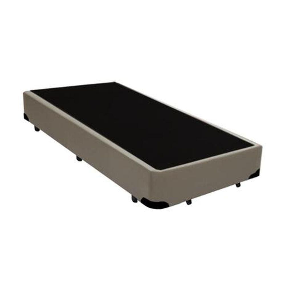Base Cama Box Solteiro Suede Bege RC Sono Leve 38x88x188