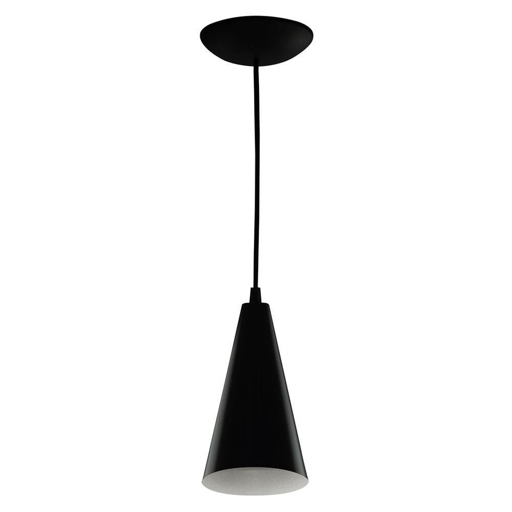 Pendente Cone Lowcost Aluminio Decoracao Preto