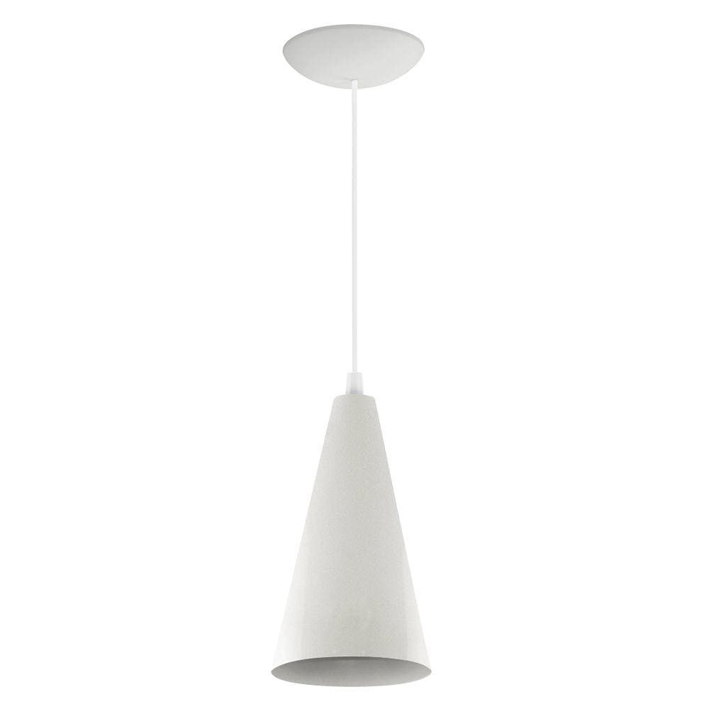 Pendente Cone Lowcost Aluminio Decoracao Branco