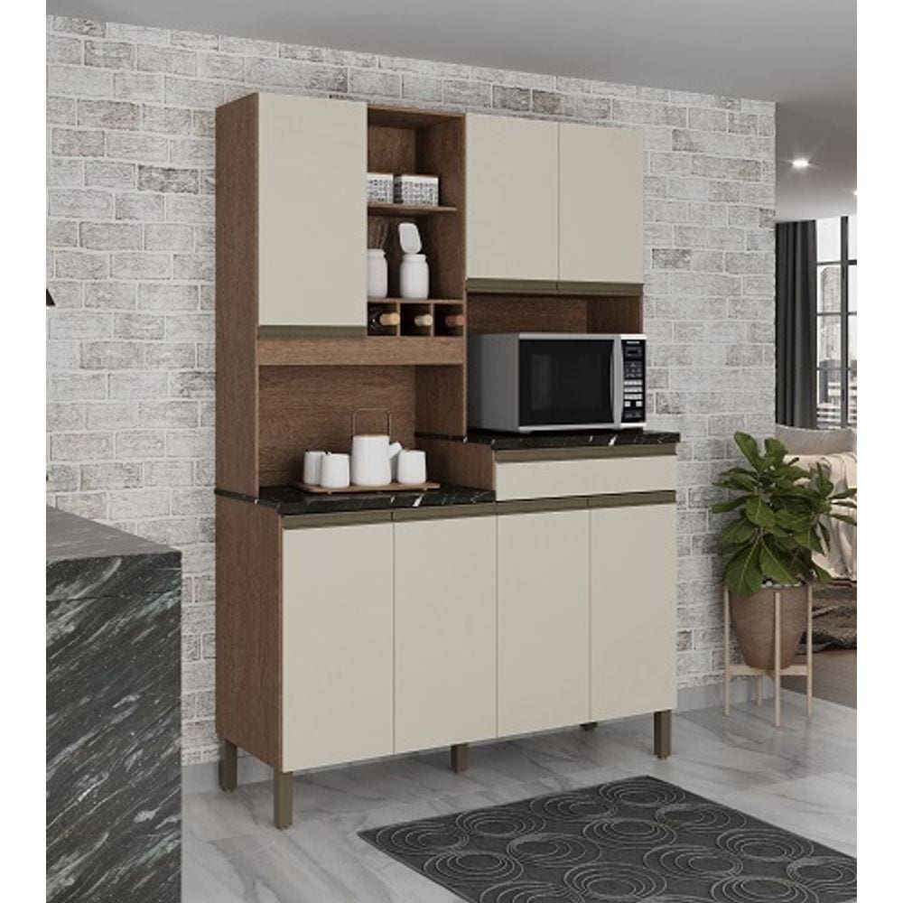 Kit de Cozinha 100% Mdf Ronipa Verdot 7 Portas 1 Gaveta