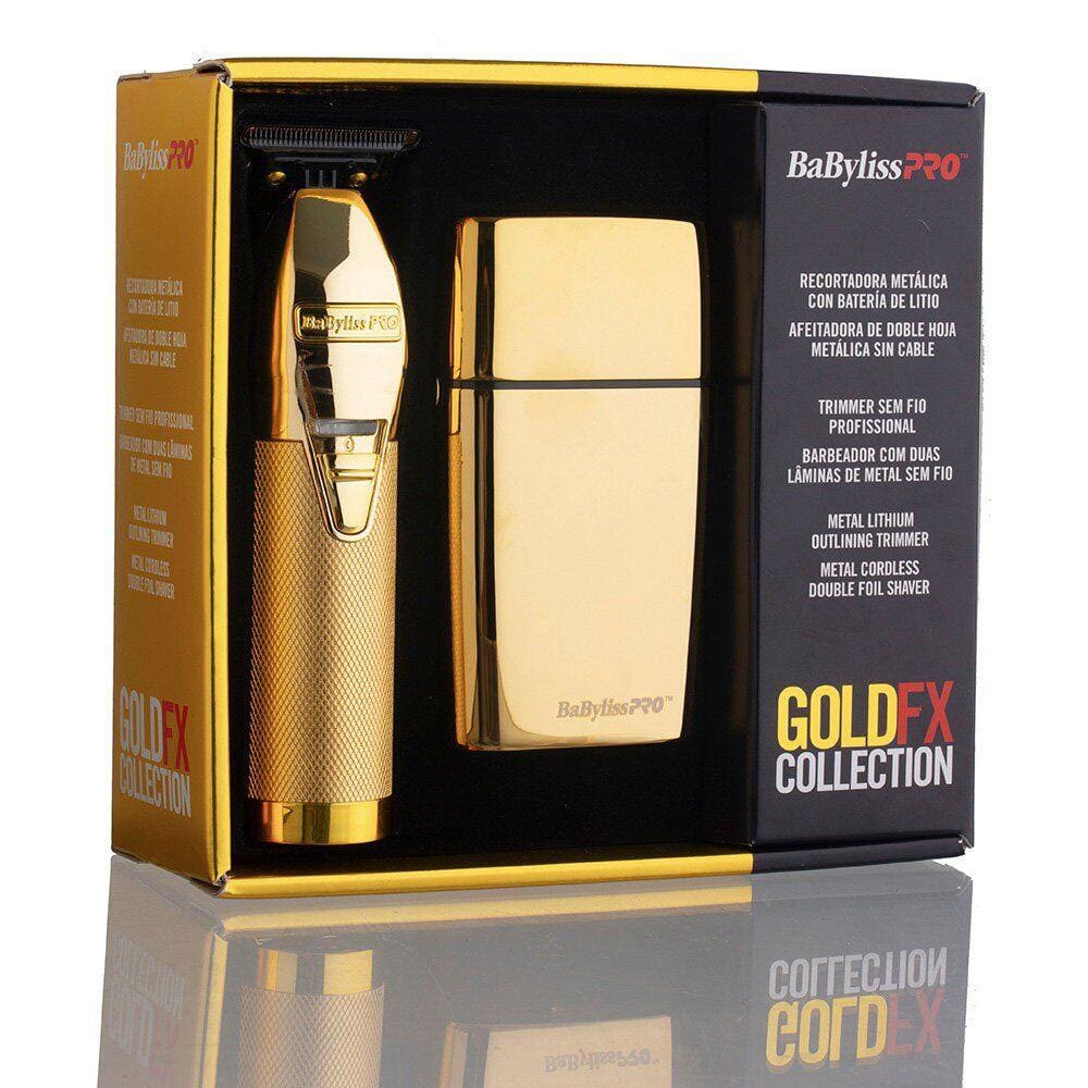Combo Babyliss Pro Gold Fx Collection Shaver E Acabamento