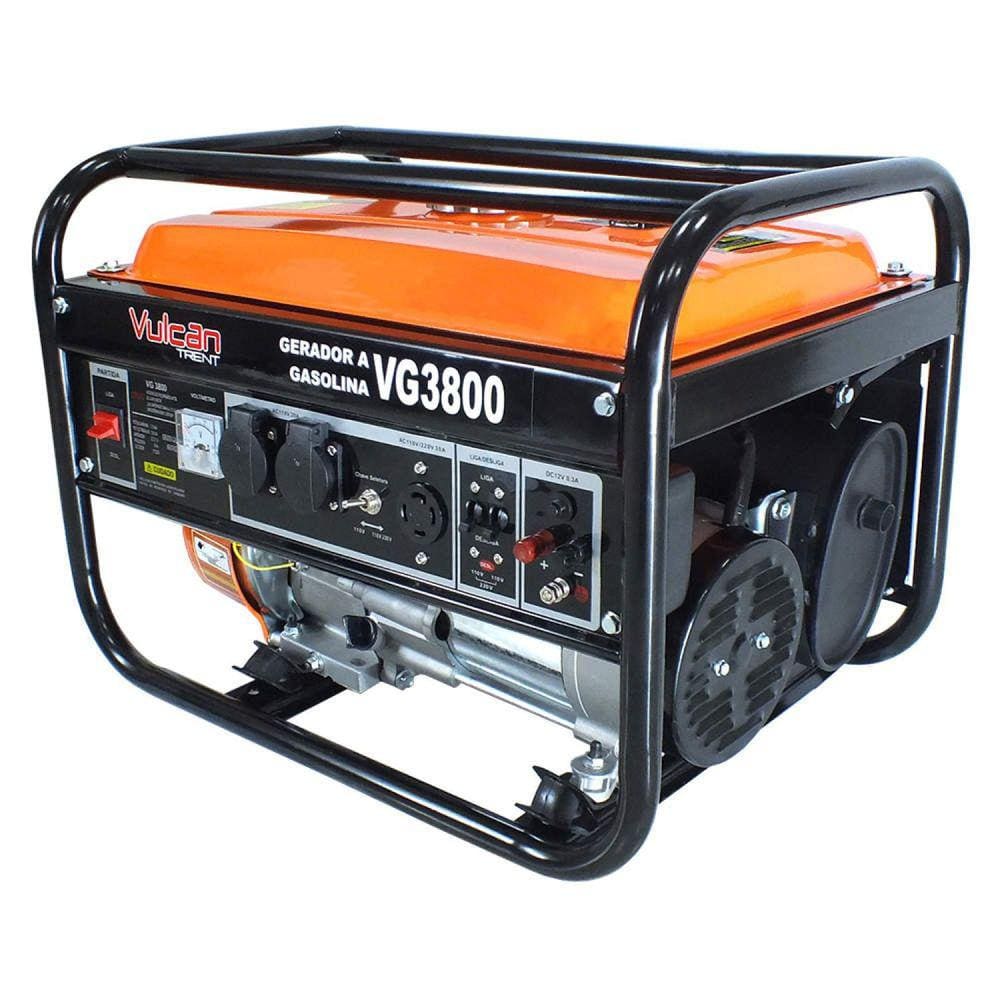 Gerador de Energia Gasolina VG3800 4T 3000W Vulcan Ferramentas Laranja