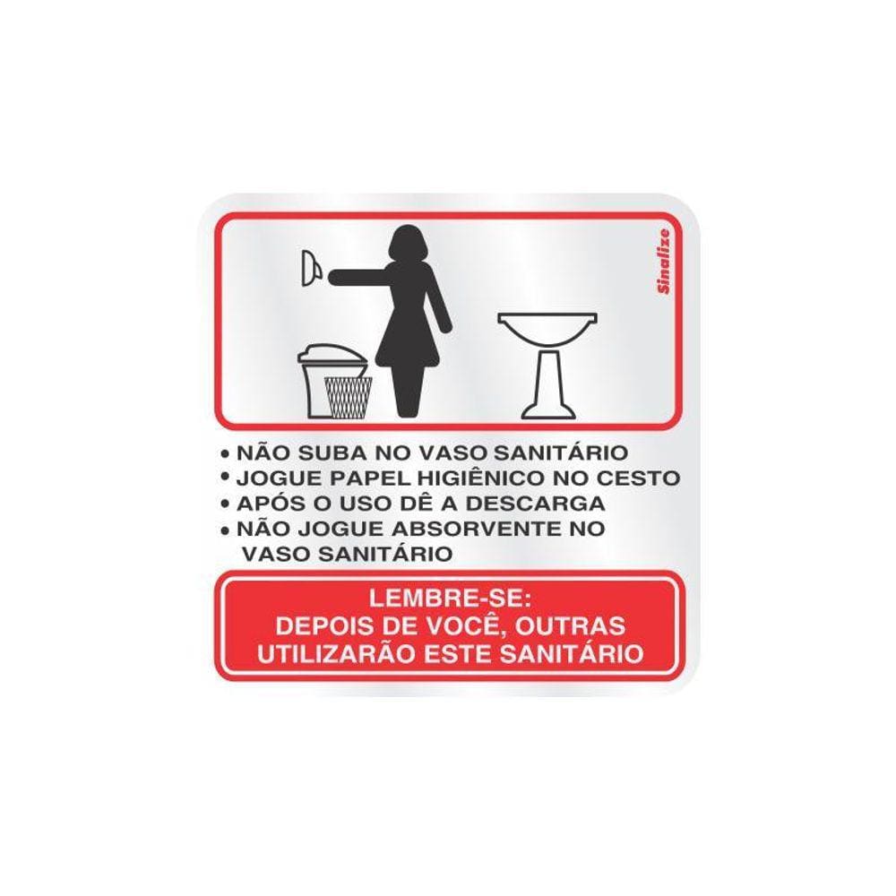 Placa de alumínio educativa Feminino 120AI Sinalize