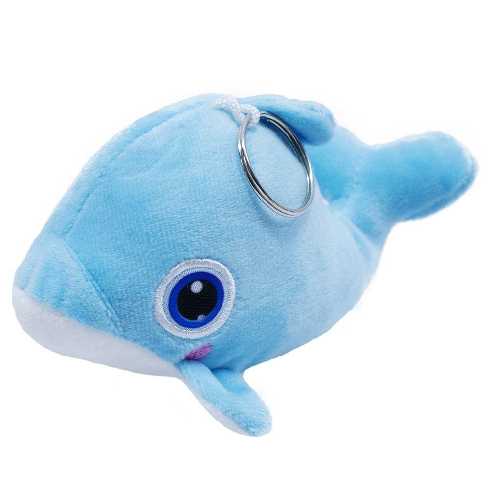 Chaveiro Golfinho Azul Bochechas Rosadas 18cm - Pelúcia