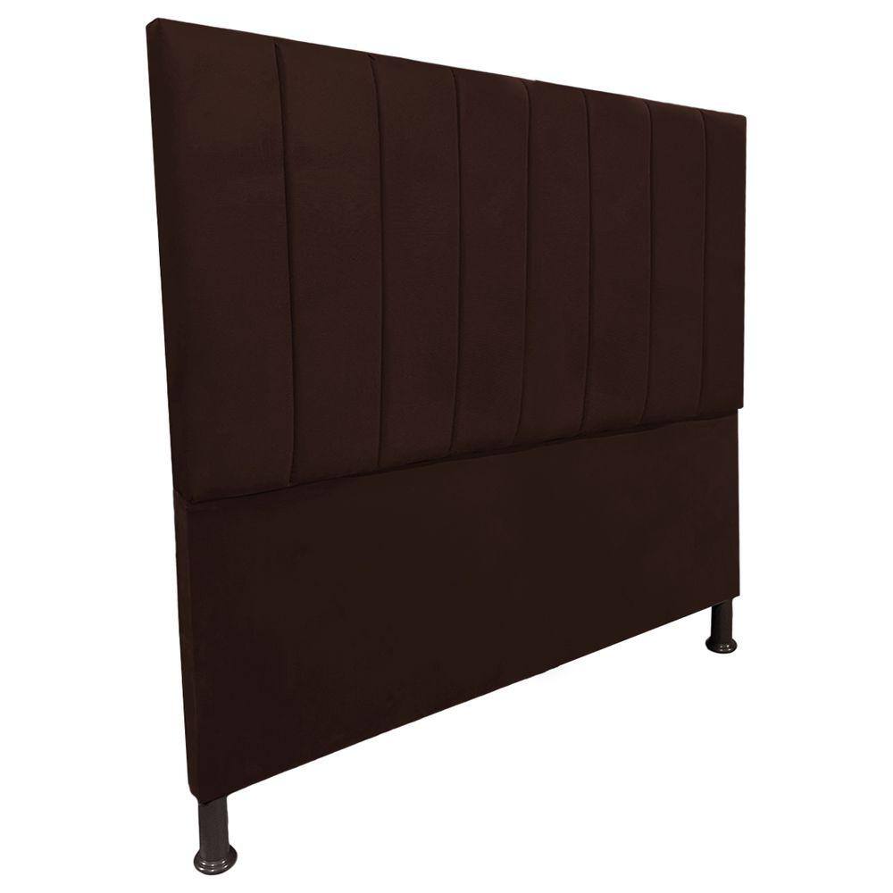 Cabeceira de Cama Box Queen Estofada Laura Marrom