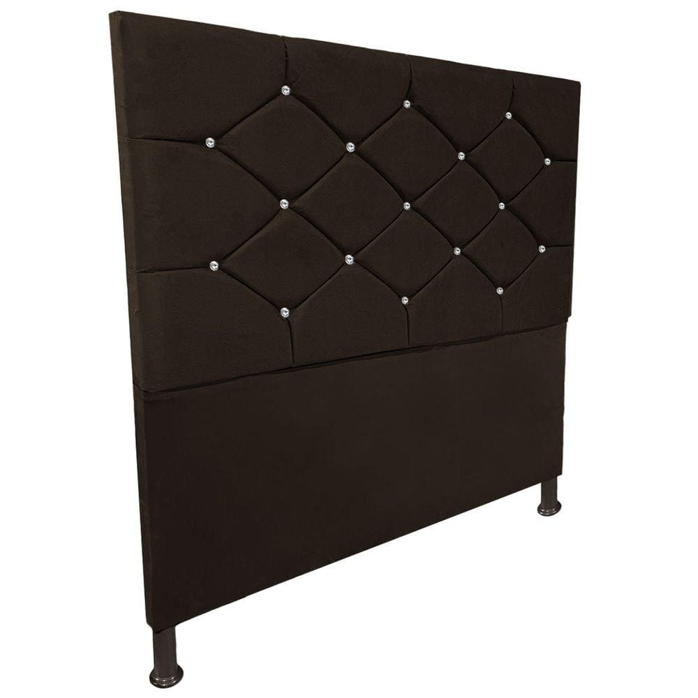 Cabeceira de Cama Box Queen Estofada Kasi New Marrom