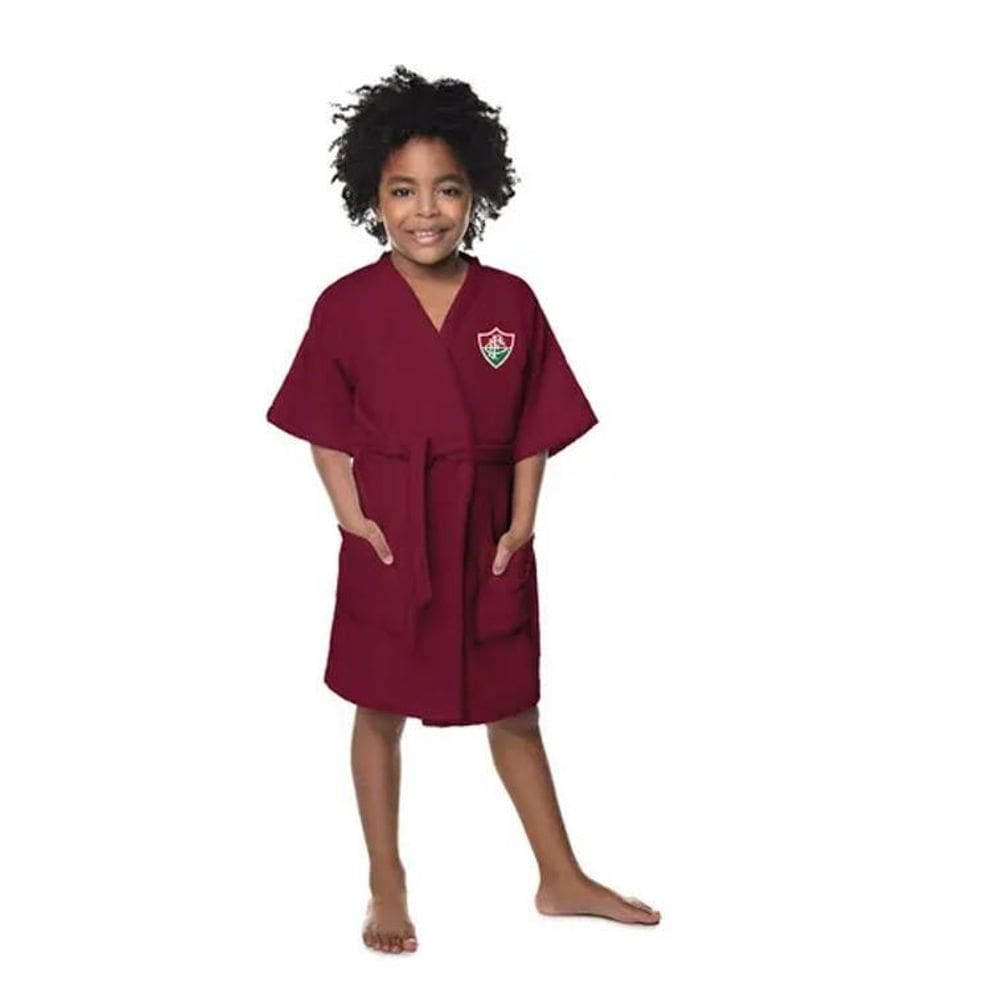 Roupão Aveludado Infantil Quimono Fluminense P Lepper