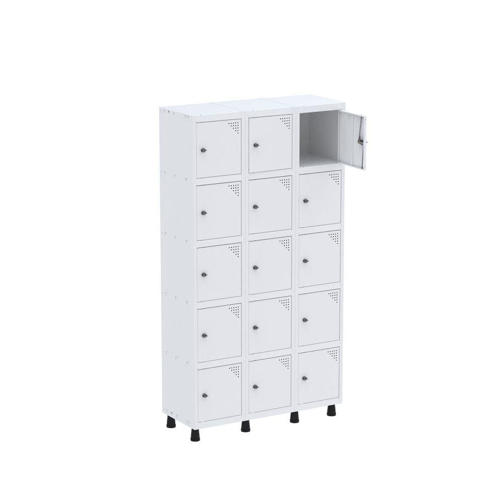 Armario Roupeiro 15 Portas Aço GRP 503/15 Branco