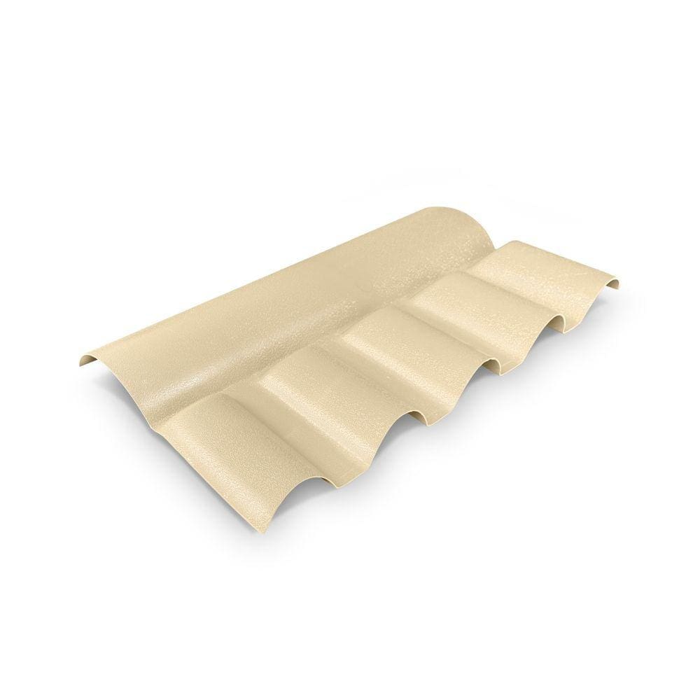Cumeeira Articulada PVC Colonial 88cm Lux Telhas Marfim