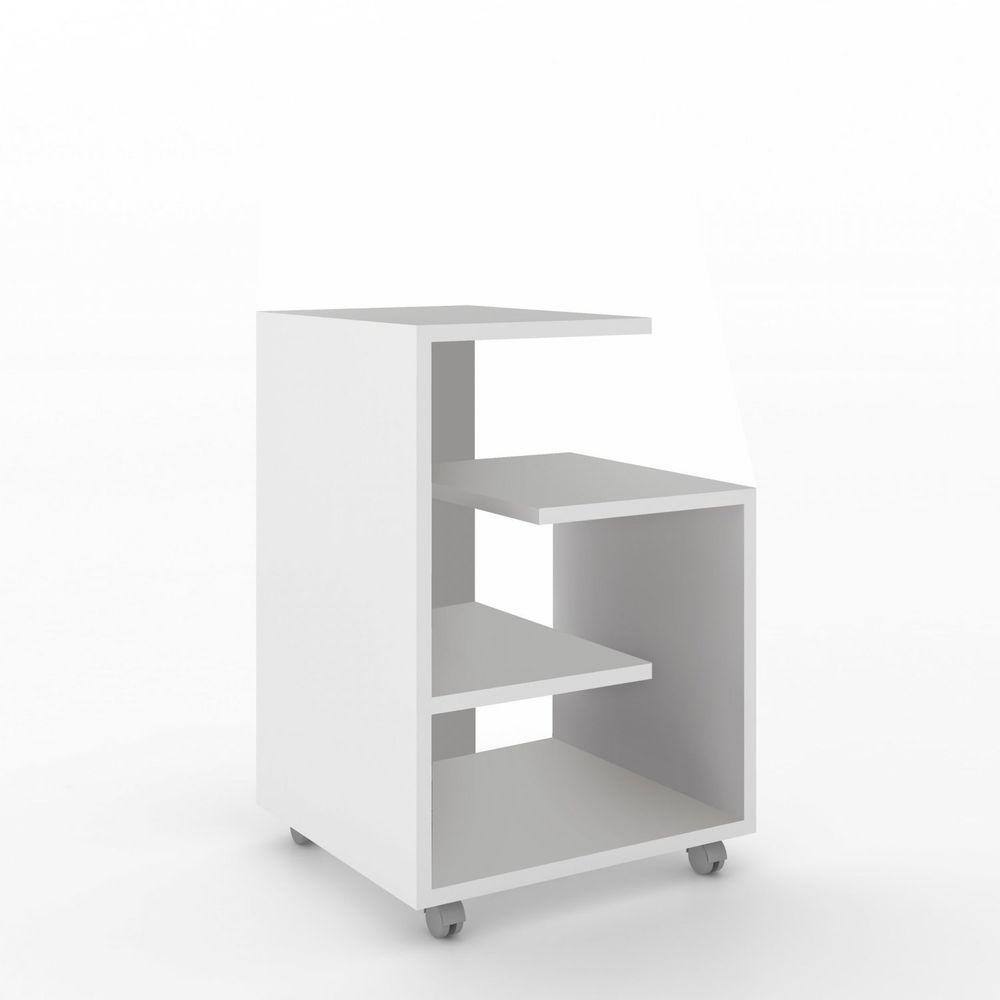 Mesa Lateral G 2 Prateleiras Vedere Branco