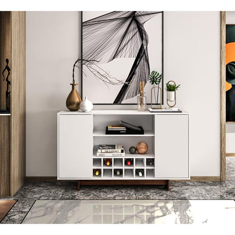 Buffet 2 Portas com Adega Richmond Branco/Tannat
