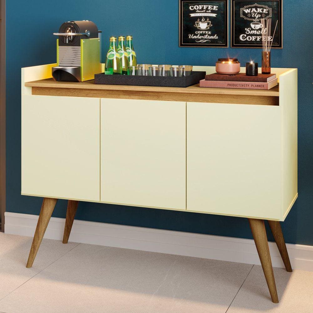 Buffet Aparador 3 Portas Gold Pérola/Mel