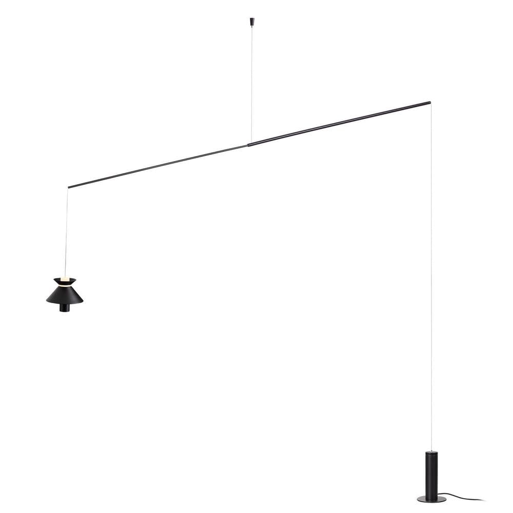 Pendente em Aço Aluminio e Acrilico Cordel Bella Iluminação Preto