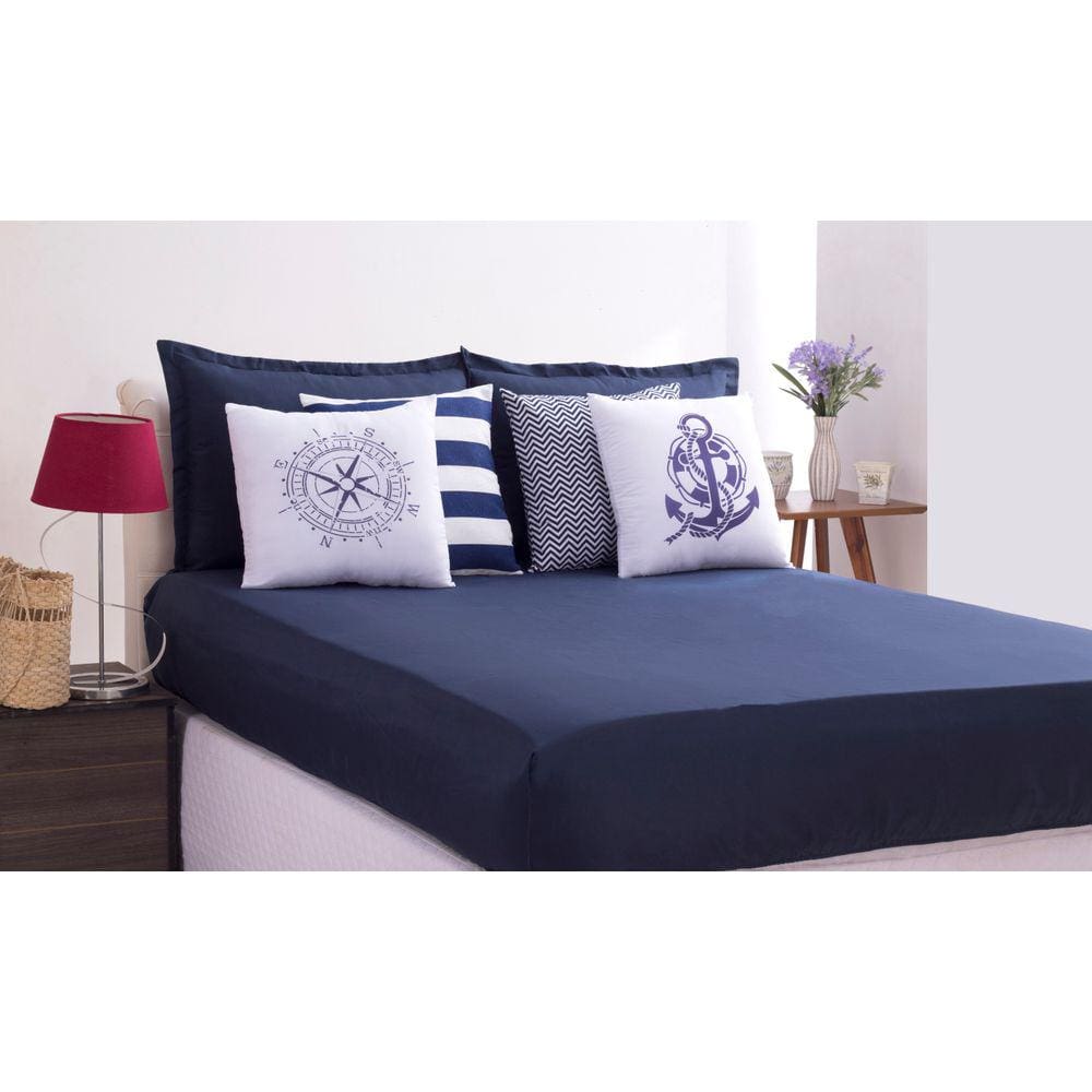 Jogo De Lençol Liberty Queen 07 Peças Azul