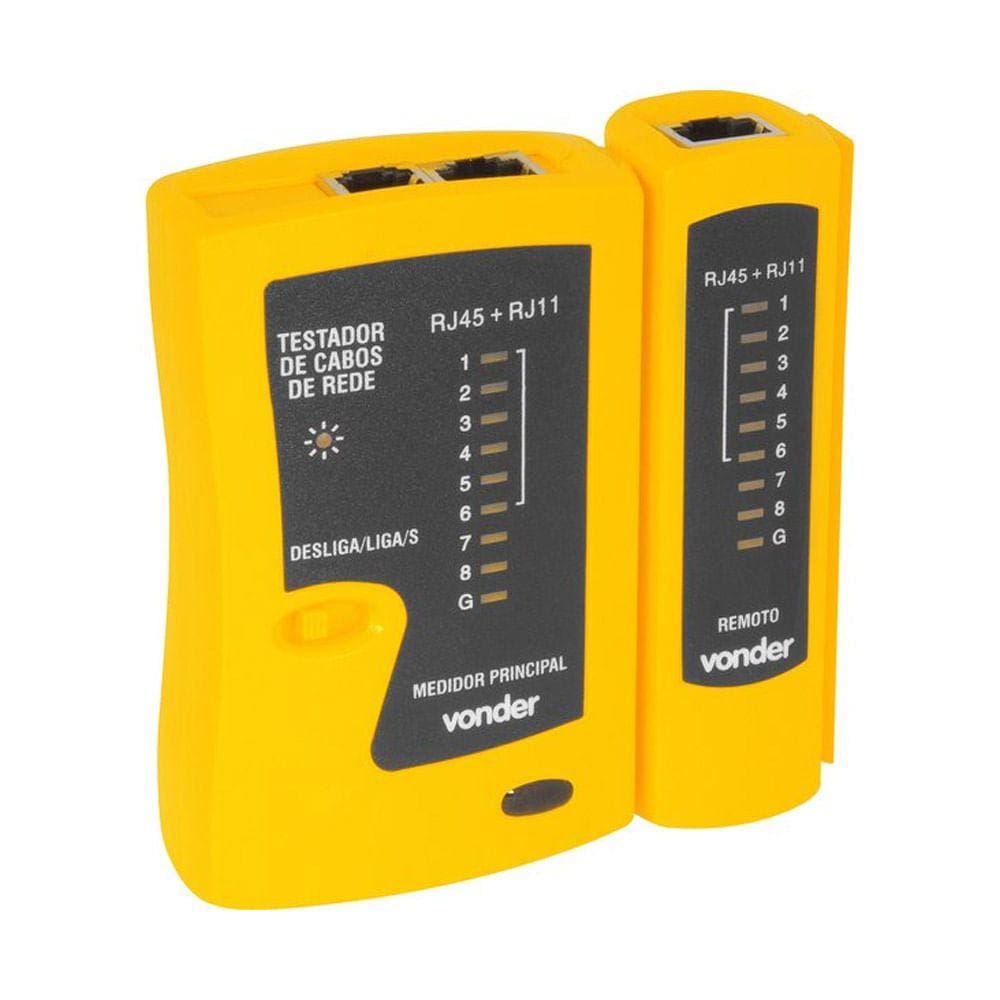 Testador Cabos De Rede RJ11/RJ12/RJ45 VONDER