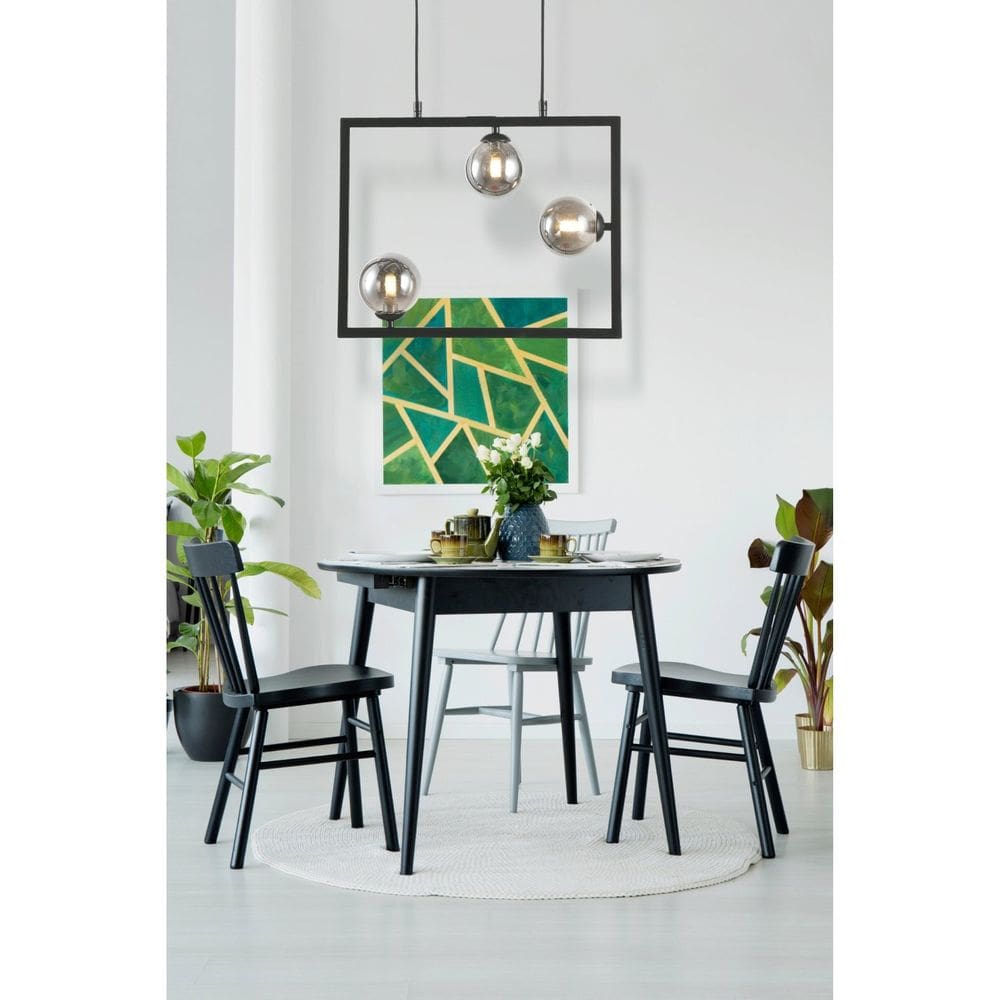 Pendente Balanço Fume 45x35cm 3Xg9 75W Bella Iluminação Preto