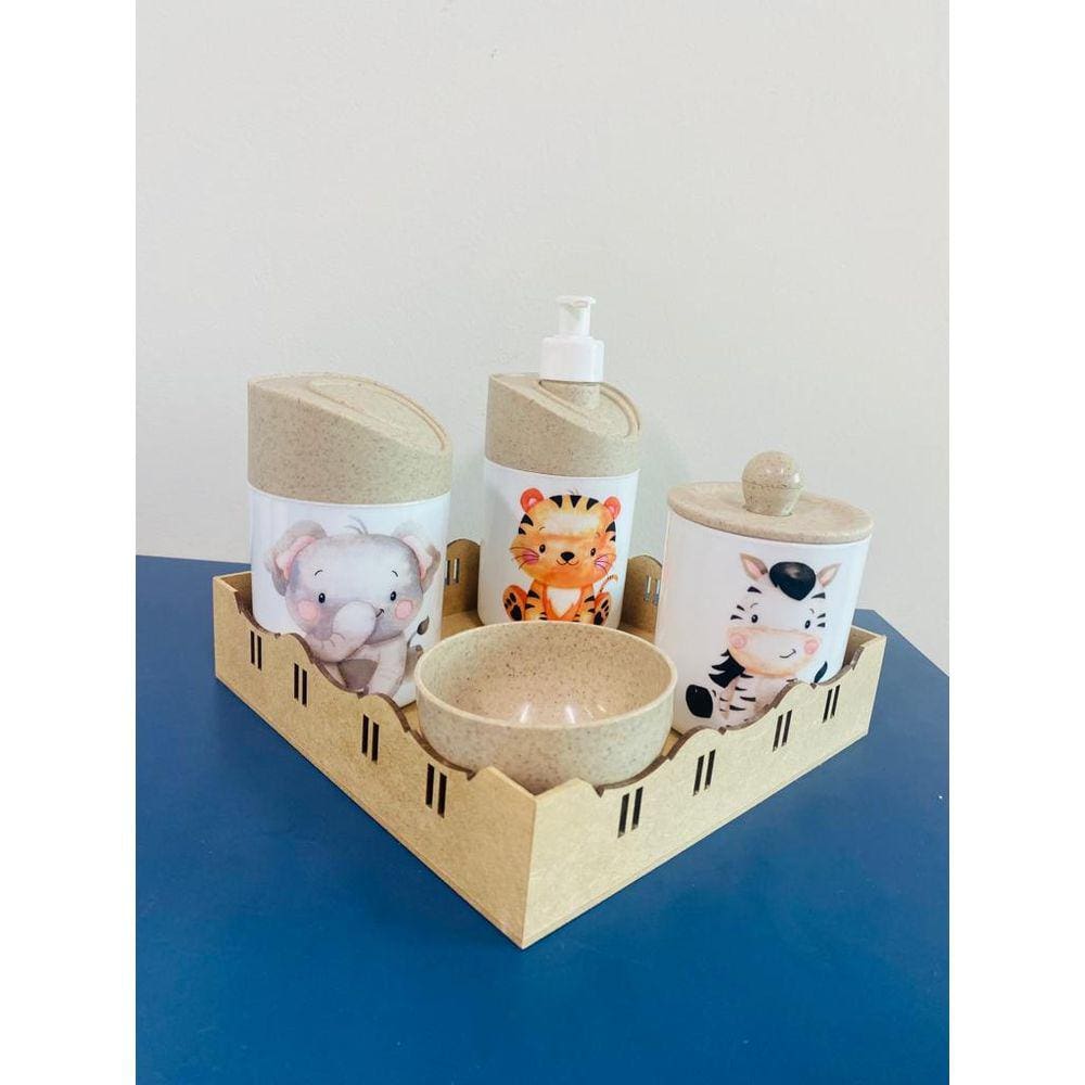 Kit Higiene Safari (Elefante, Zebra, Tigre)