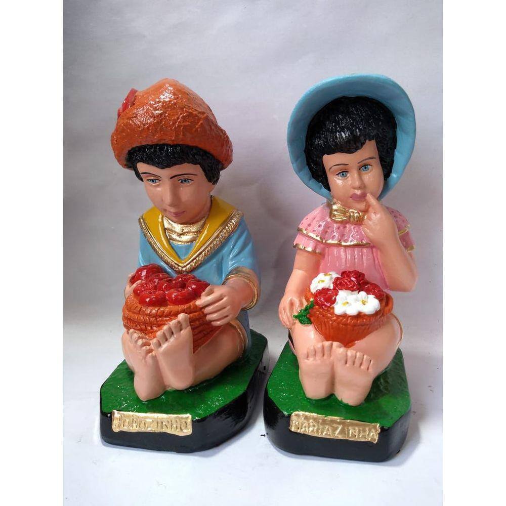 Imagem Eres Mariazinha e Joaozinho Escultura Gesso 20 Cm