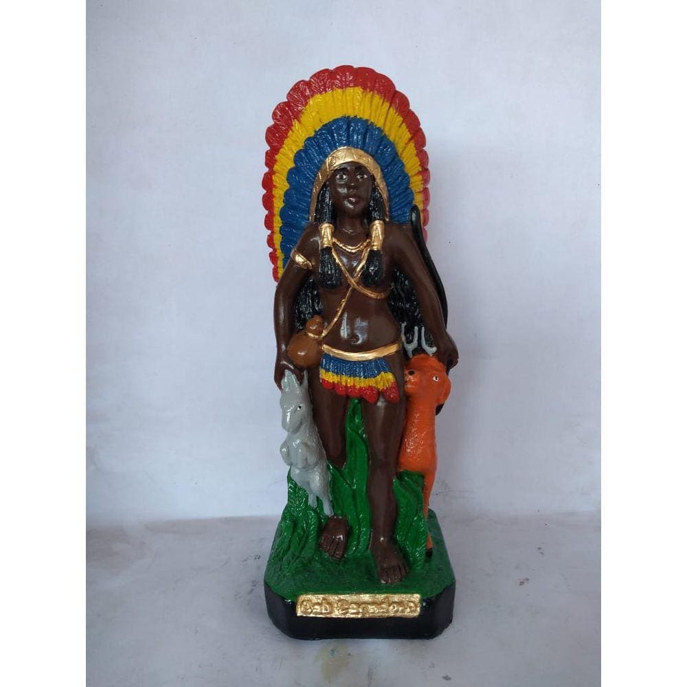 Imagem Cabocla Caçadora Jurema Escultura Estatua Gesso 20 Cm