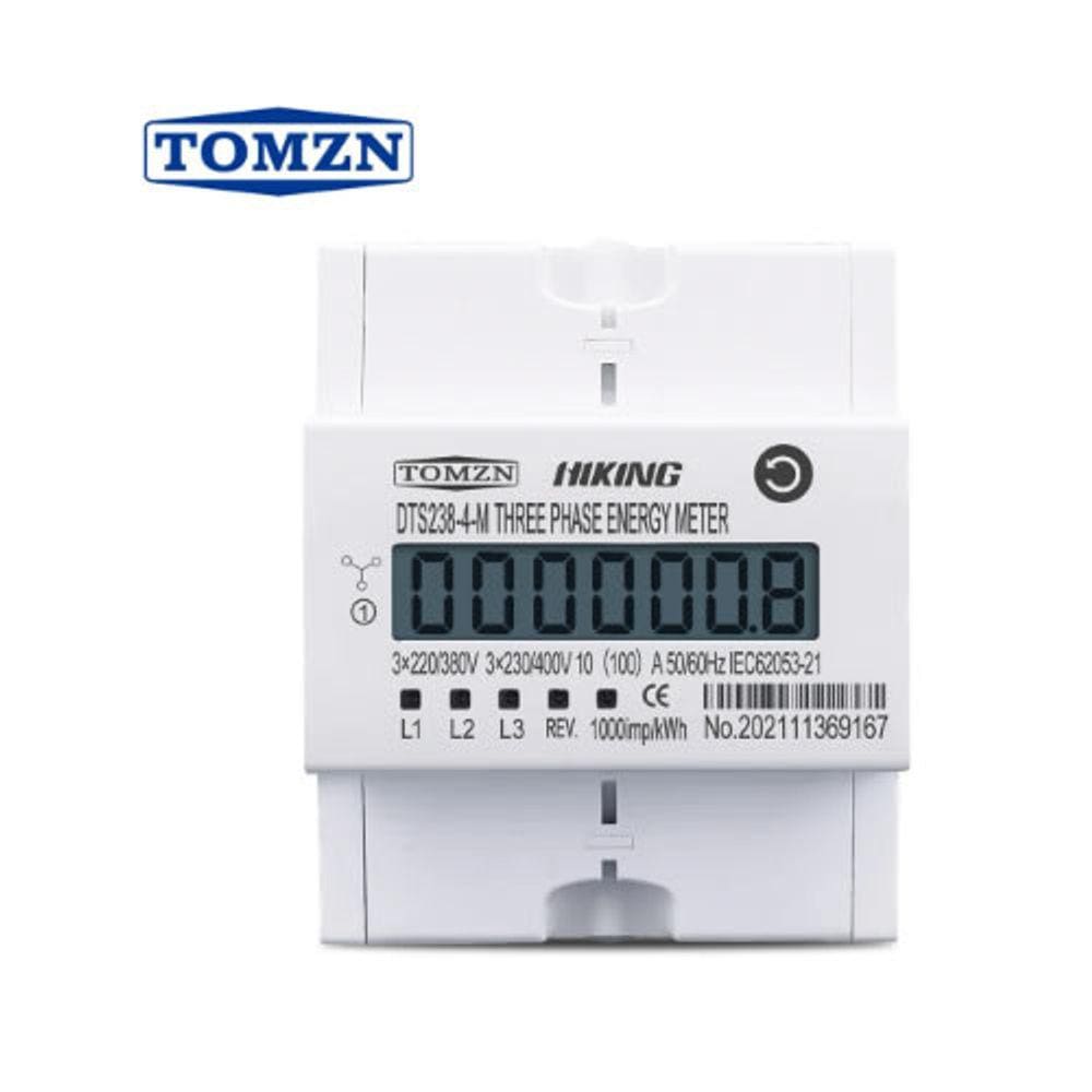 Medidor Consumo Energia Trifásico 220V/380v 100A DTS238-4-M TOMZN